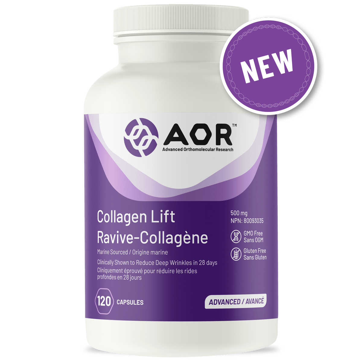 AOR Collagen Lift 500mg 120 Capsules