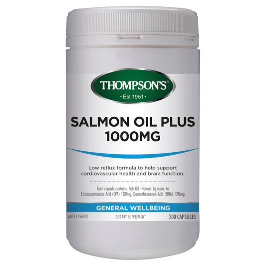 Thompson's Salmon Oil Plus 1000mg 300 Capsules