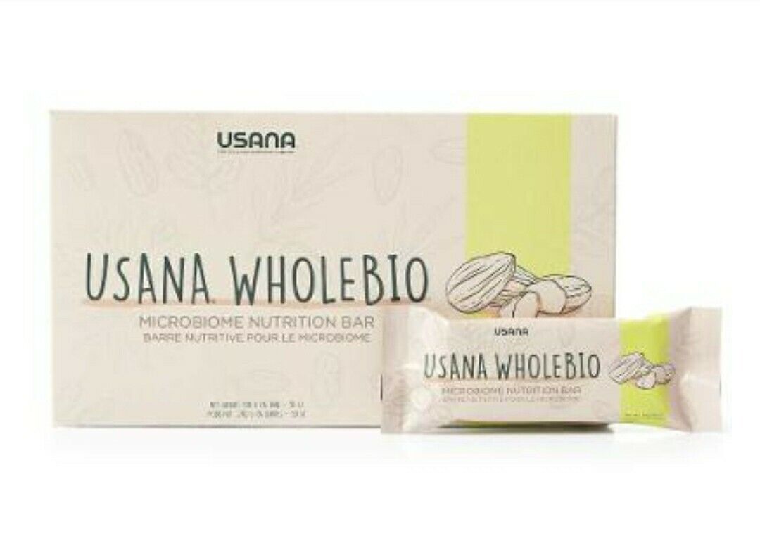 Usana WholeBio Micro Nutrition Bar Fiber Digestive Health 14 Bars Vegan NEW