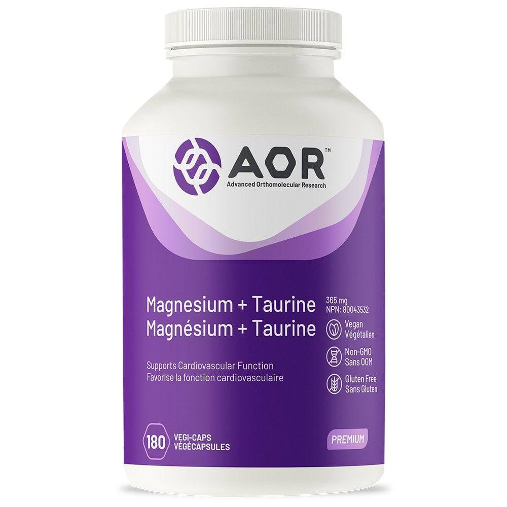 AOR Magnesium + Taurine 365 mg - 180 Veg Capsule